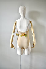 Vintage 1990 Fendi Tan Floral Swimsuit