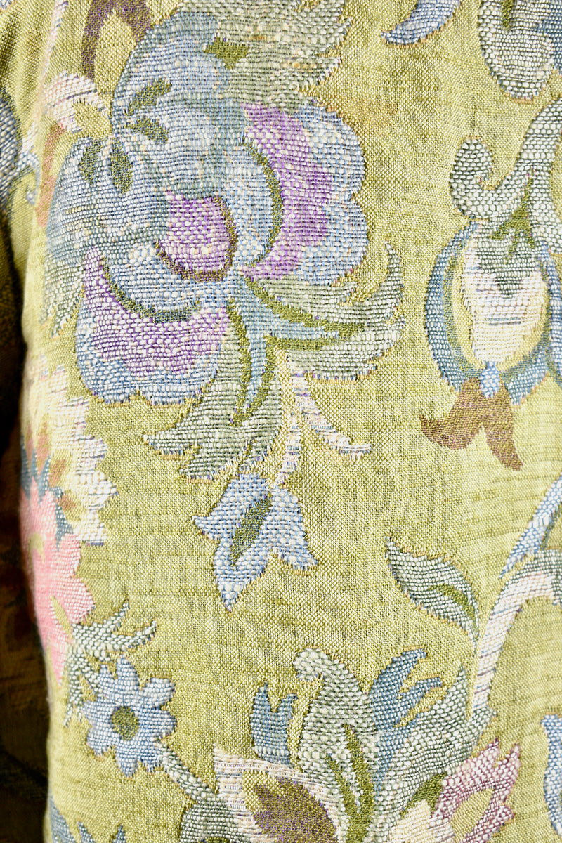 Vintage 1960s Green Floral Tapestry Coat