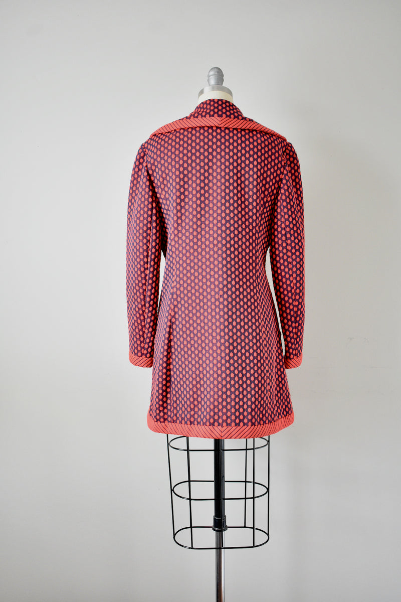 Vintage 1970 Lilli Ann Red Polka Dot 2 Piece Jacket and Vest