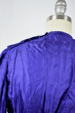 Antique Victorian Lady's Royal Blue Silk Blouse