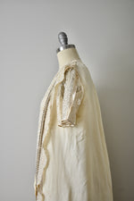Vintage 1920s Rare Cream Wool Challis Wedding Dress w/ card
