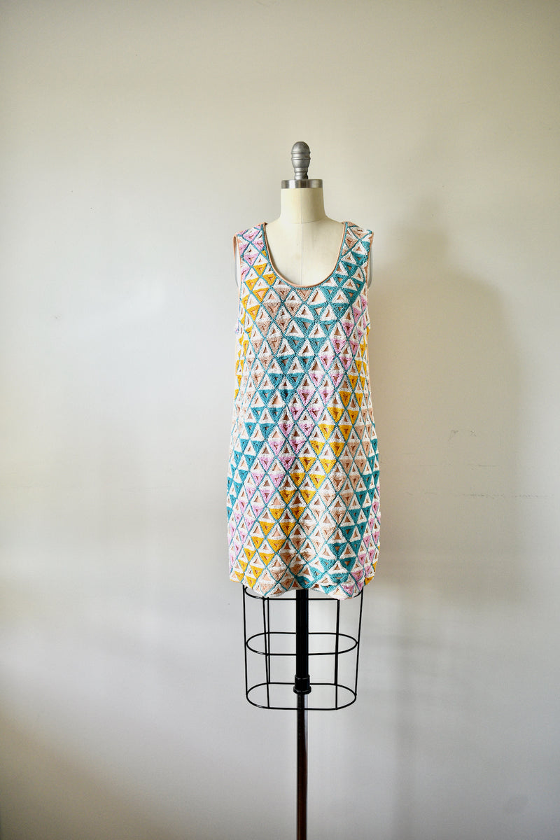 Walter BakerBeaded Pattern Sleeveless Mini Dress