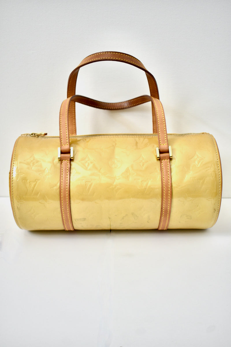 Louis Vuitton Yellow Vernis Leather Bedford Barrel Bag (800