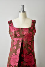 Vintage 1960s Renata Silk Damask Gown