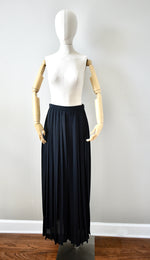 Vintage 1980s Bill Blass Black Pleated Wide Leg Pants