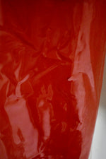 Vintage Classic 1950s Shiny Red Rubber Raincoat