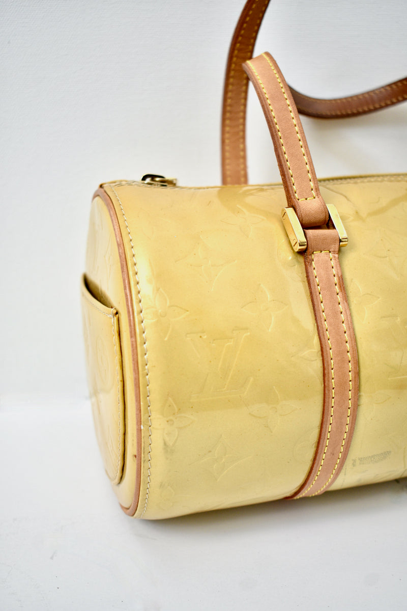 Louis Vuitton Yellow Monogram Vernis Papillon 30 Bedford Vintage Bag