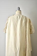 Vintage 1920s Rare Cream Wool Challis Wedding Dress w/ card