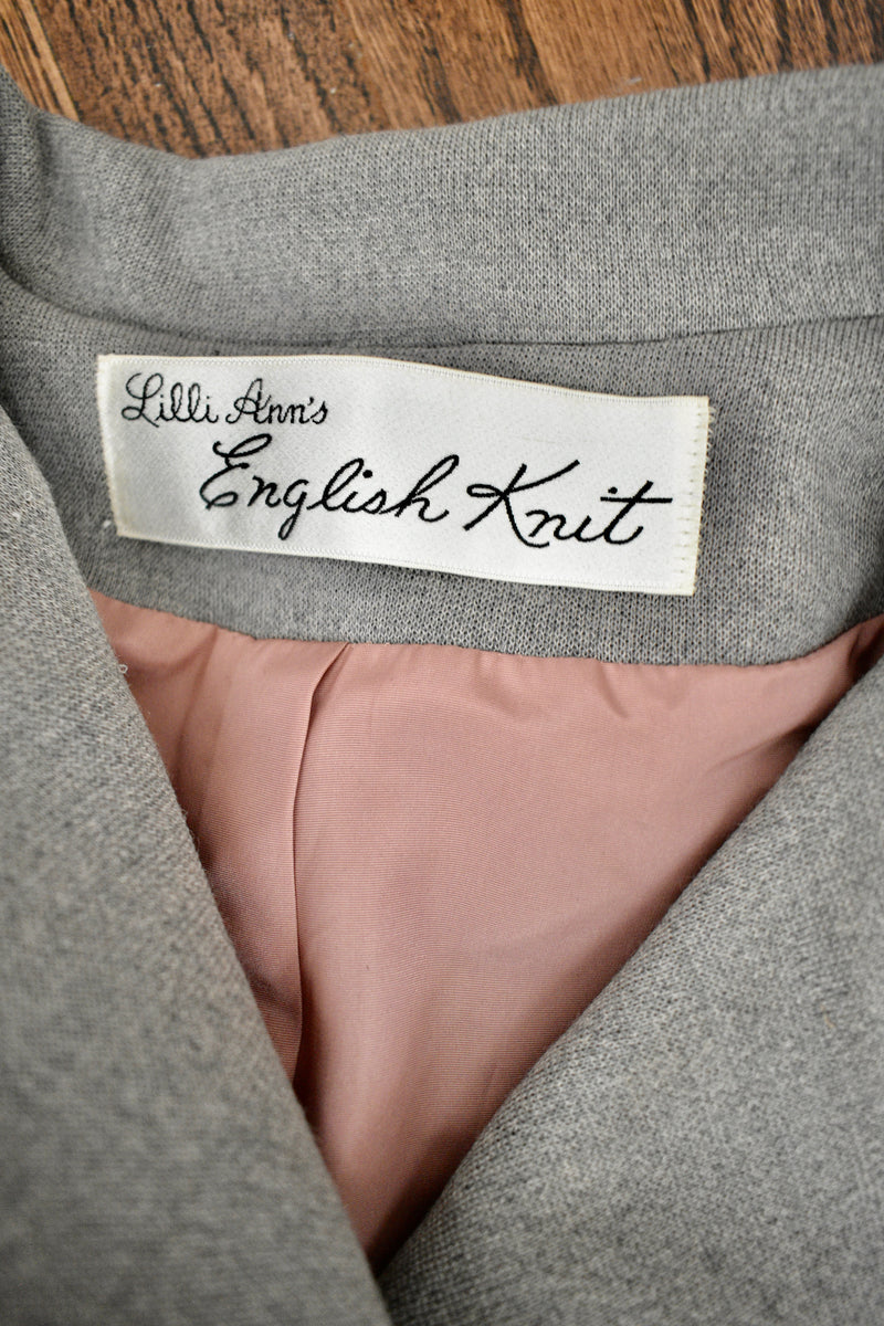 1960s Gray Wool Coat Jacket and Dress  by Lilli Ann