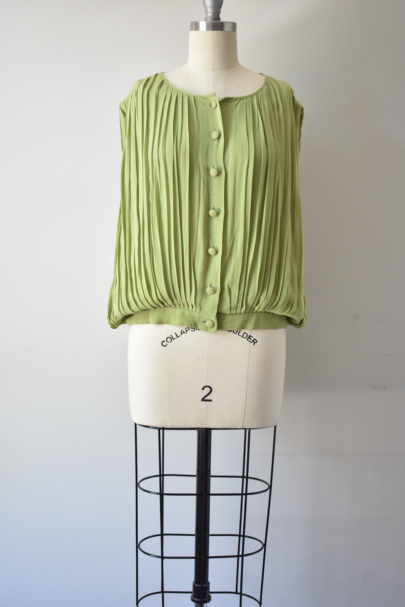 Vintage Cheap  and Chic By Moschino Sleeveless Green Blouse