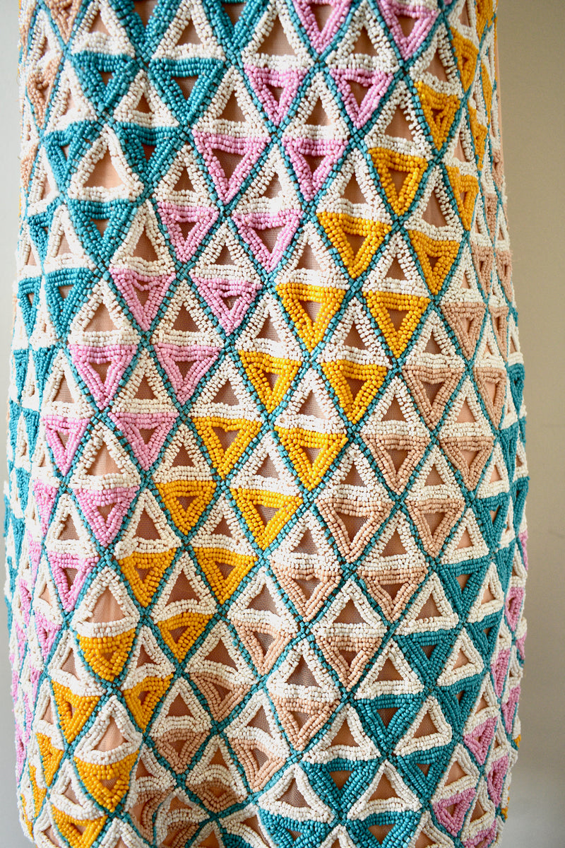 Walter BakerBeaded Pattern Sleeveless Mini Dress