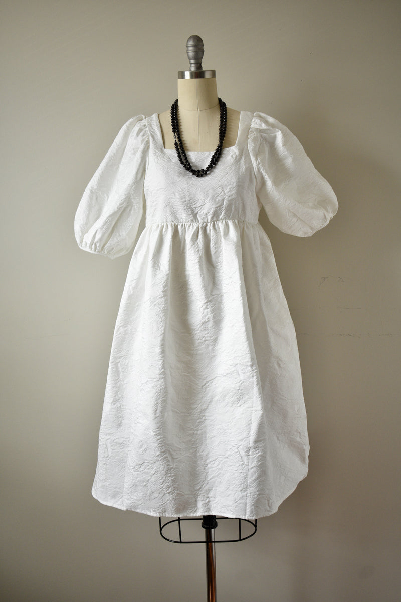White Poplin Dress By Ina