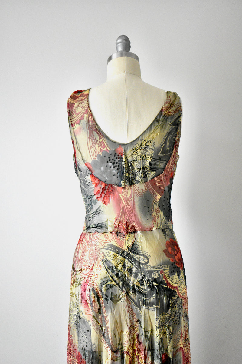 Vintage 1960s Sheer Floral Dress