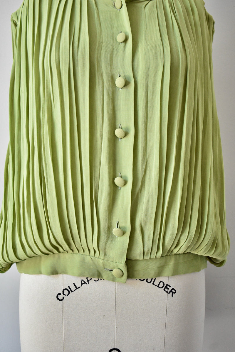 Vintage Cheap  and Chic By Moschino Sleeveless Green Blouse