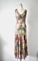 Vintage 1960s Sheer Floral Dress