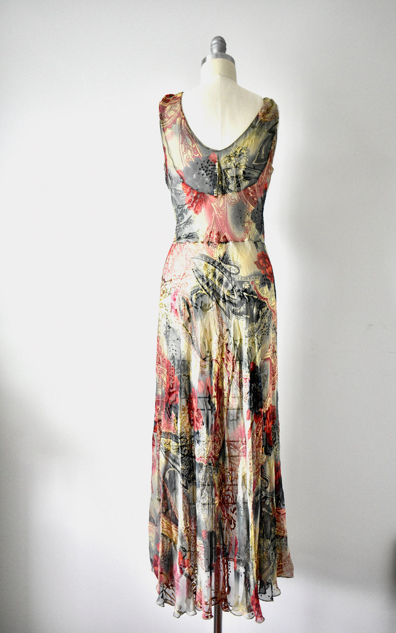Vintage 1960s Sheer Floral Dress
