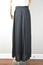 Vintage 1980s Bill Blass Black Pleated Wide Leg Pants