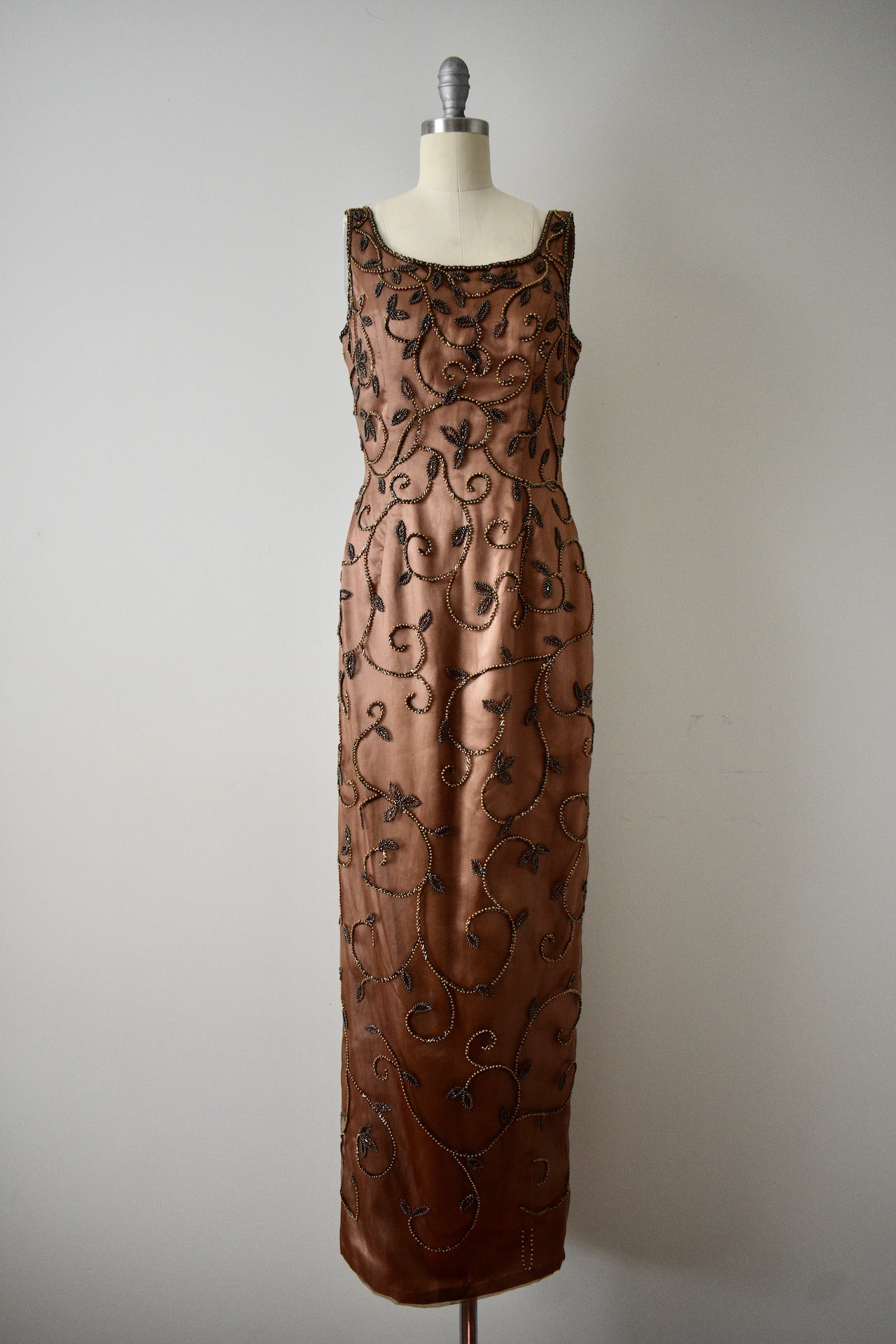 Vintage Inspired Modern Brown Beaded Gown Vintage World Rocks Vintage Inspired Modern Brown Beaded Gown Vintage World Rocks
