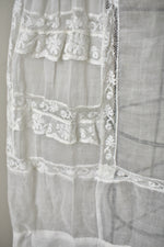 Vintage 1920s Organdy Tea Dress w/ Lace Insertions