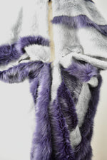 Runway Ioanna Kourrgela Multi Color Faux Fur Coat