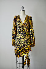 Ronny Kobo /Marigold/ Black Leopard Print Ruch Mini