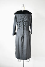 Vintage 1950 Black Crepe Dress