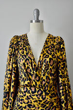 Ronny Kobo /Marigold/ Black Leopard Print Ruch Mini