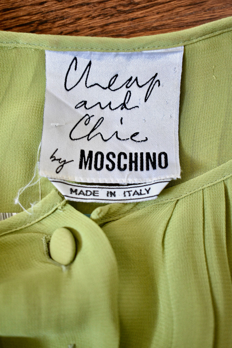 Vintage Cheap  and Chic By Moschino Sleeveless Green Blouse