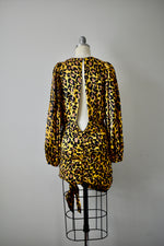 Ronny Kobo /Marigold/ Black Leopard Print Ruch Mini