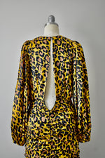 Ronny Kobo /Marigold/ Black Leopard Print Ruch Mini