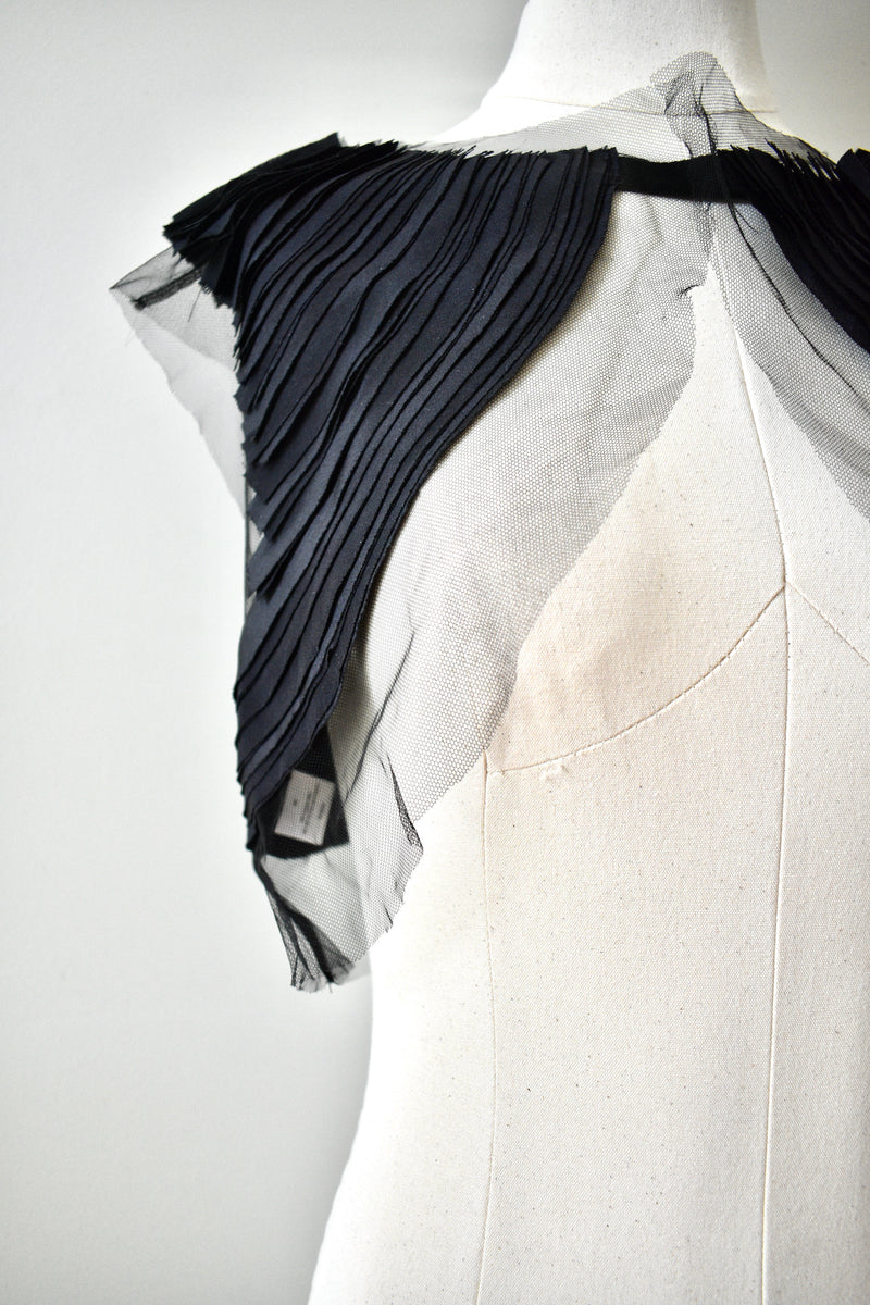 Vera Wang Black Pleated  Bolero