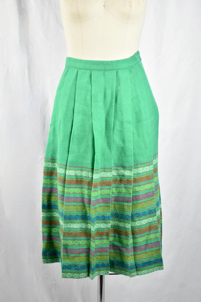 Vintage 1960s Green Wool Suit 2 Piece Set