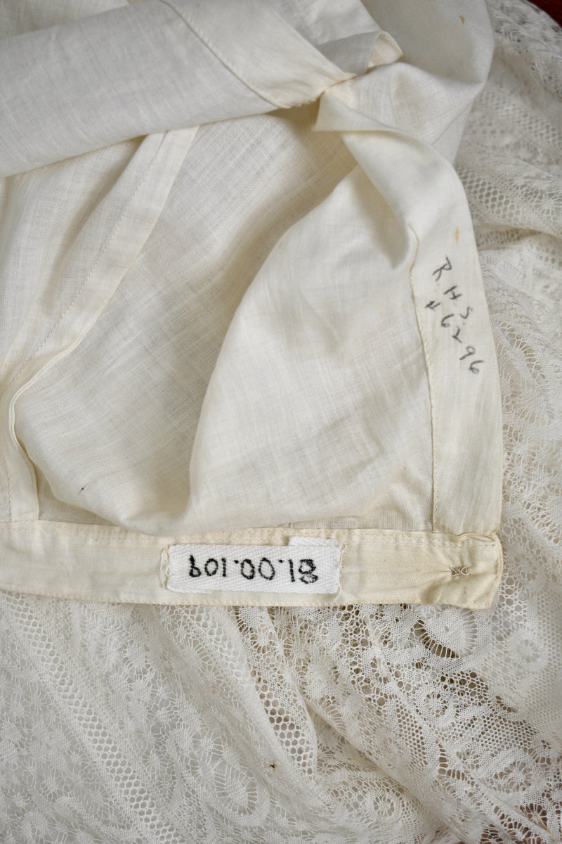1890s-1900 White Cotton Eyelet Petticoat