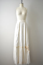 1890s-1900 White Cotton Eyelet Petticoat