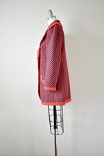 Vintage 1970 Lilli Ann Red Polka Dot 2 Piece Jacket and Vest