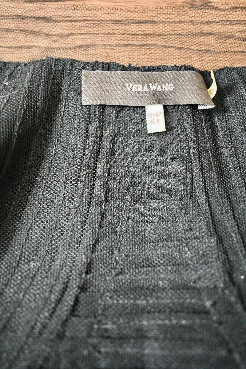 Vera Wang Black Pleated  Bolero