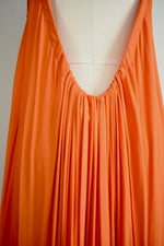 Erika Cavallinii Orange Pleated  Midi Dress