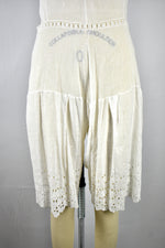 1880s-1910s Antique Edwardian Cotton Eyelet Lace Romper