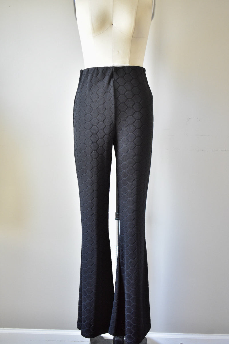 Modern Black Stretch Bell Bottom Pant