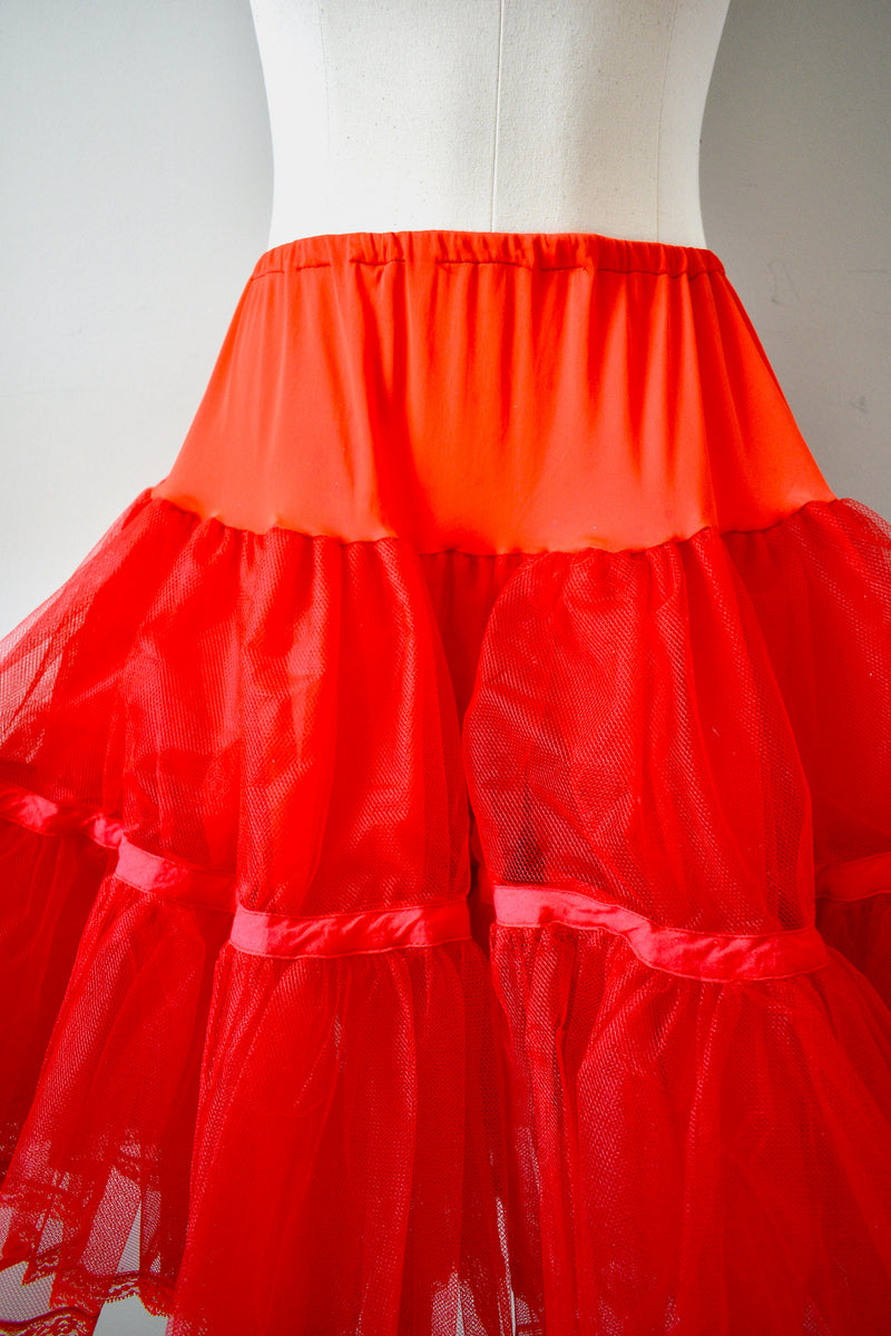 1950 Vintage Red  Crinoline Slip