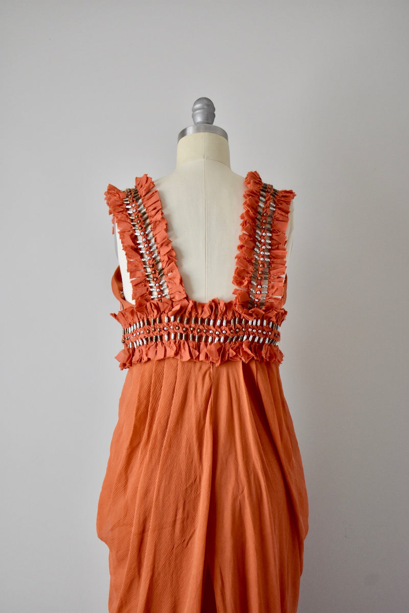 NEW Pumpkin Catherine Malandrino Gown