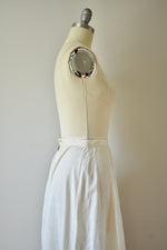 1890s-1900 White Cotton Eyelet Petticoat