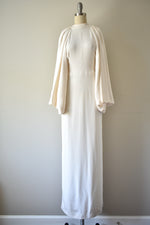 Cream Open Back Gown