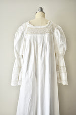 Vintage 1920s Cotton Handmade Square Lace Bedgown