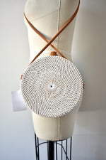 White Circle 100% Vegan Crossbody Circle Bag