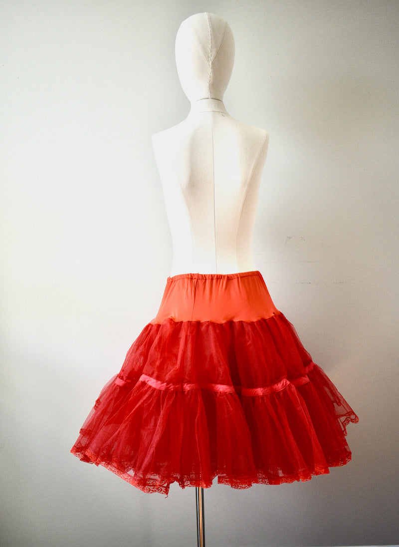 1950 Vintage Red  Crinoline Slip