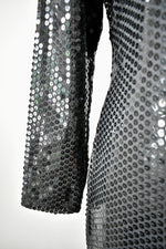 1980 Vintage Black Sequin Dress