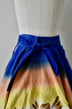 Vintage Hand Painted Mexican Circle Skirt