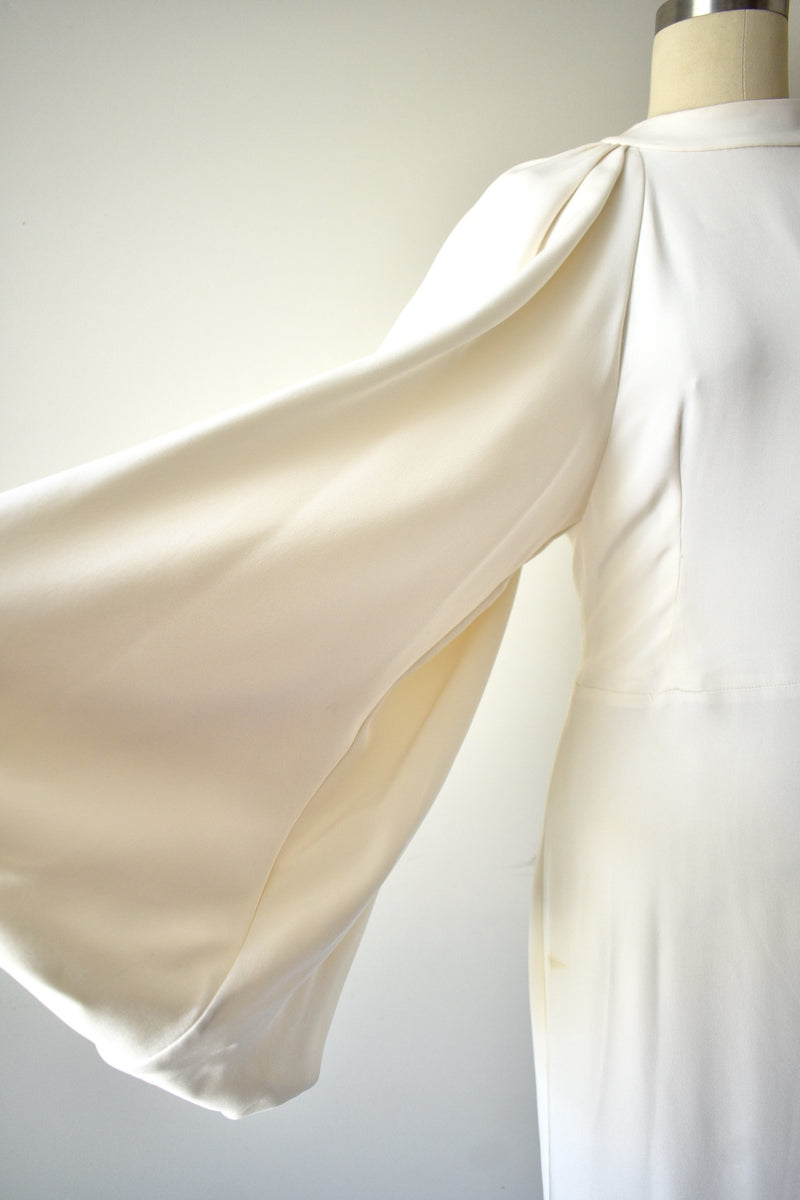 Cream Open Back Gown