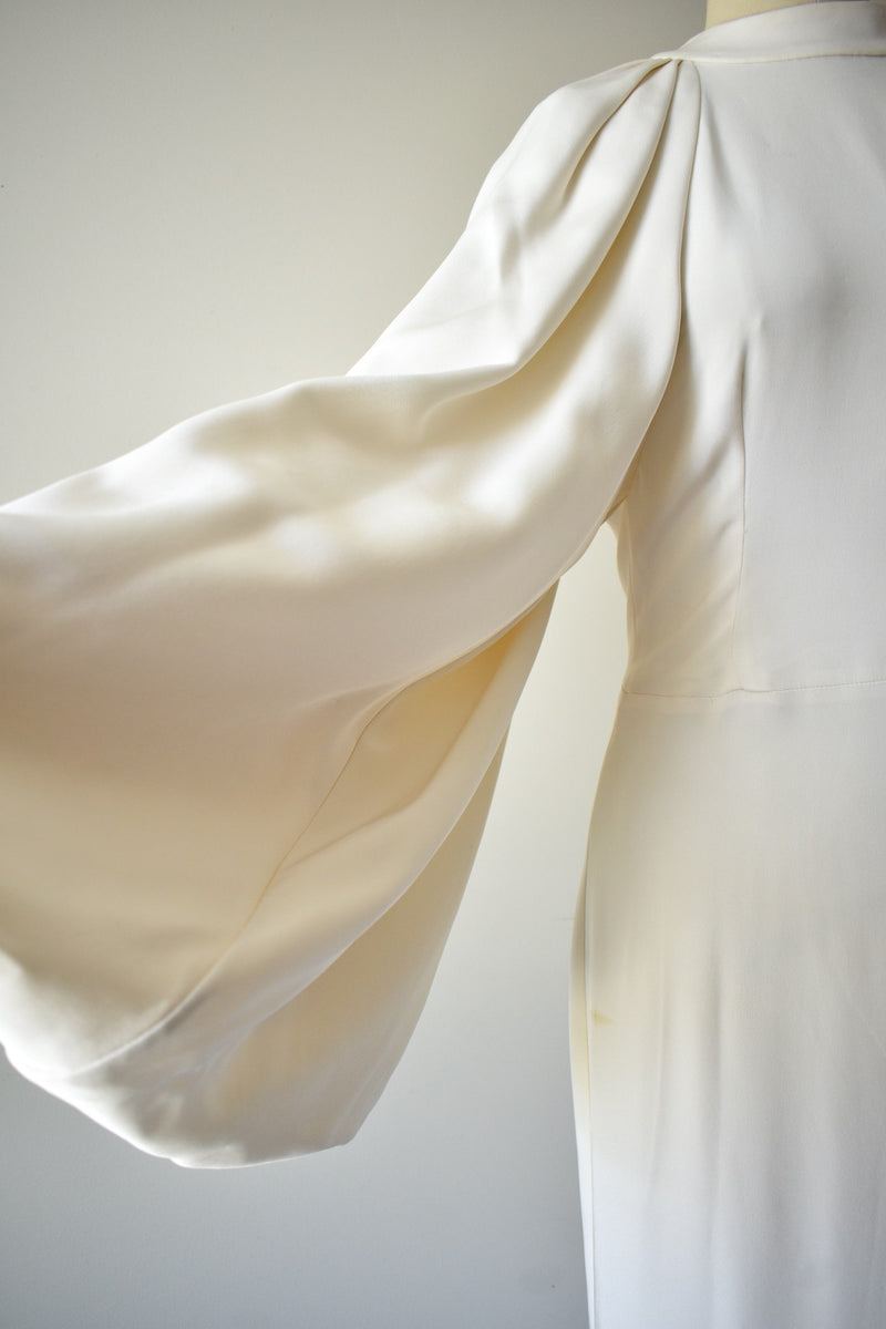 Cream Open Back Gown